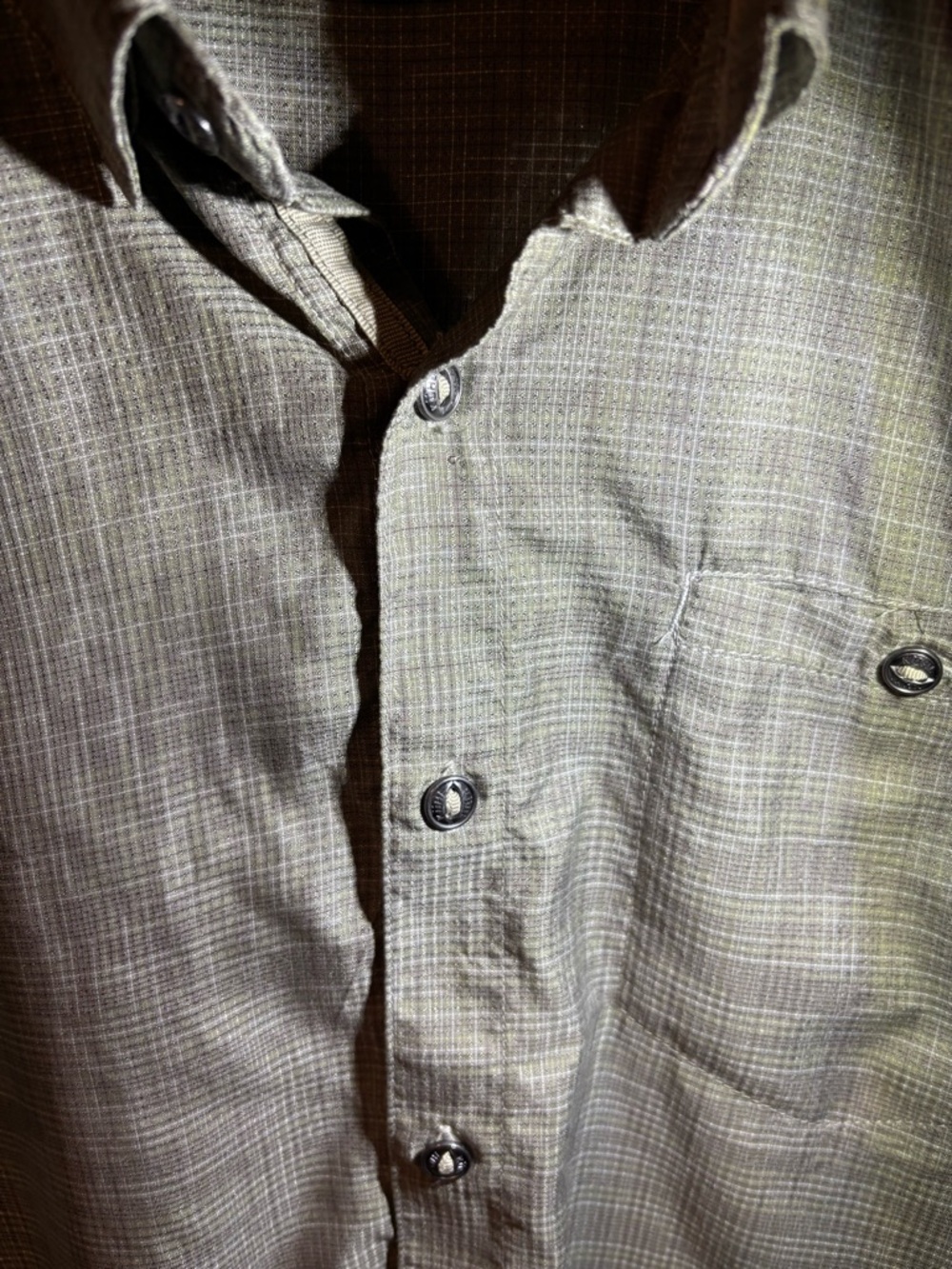 Kuhl Olive Green Plaid Short-Sleeve Button-Down Shirt - Picture 7 of 13